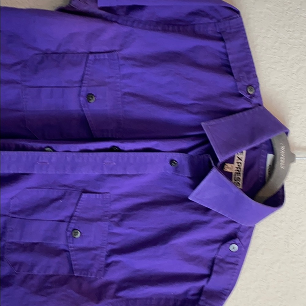 Express Purple Fitted shirt - Picture 4 of 5
